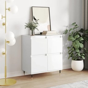 vidaXL Ντουλάπι Γυαλιστερό Λευκό 60x35x70 εκ. από Επεξεργασμένο Ξύλο