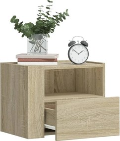 vidaXL Κομοδίνα Επιτοίχια 2 τεμ. Sonoma Δρυς 45x30x35 εκ.