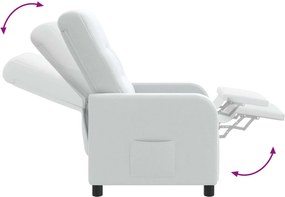 vidaXL Κάθισμα μασάζ Λευκό Ύφασμα
