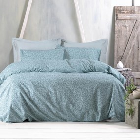 Φανελένια Σεντόνια Υπέρδιπλα (Σετ) Rythmos Flannel Melrose Green Πετρόλ ΧΩΡΙΣ ΛΑΣΤΙΧΟ 230x260