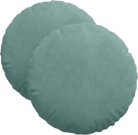 vidaXL Μαξιλάρια καθισμάτων 2 pcs Θαλασσί Ø 40 x 13 εκ. Βελούδο