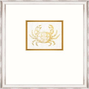 Κάδρο Crab Fa13363 35X45Cm White-Gold Mindthegap Vertical Wood