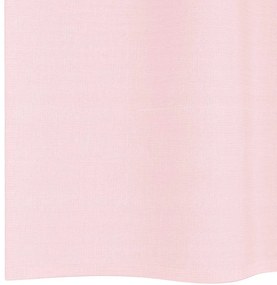 vidaXL Voile κουρτίνες με τσέπες ράβδου 2 τεμάχια Ανοιχτό Ροζ