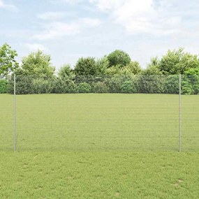vidaXL Συρμάτινος Φράκτης με 44 U Posts Ασημί 1.4x50 m Χάλυβας