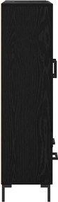 vidaXL Highboard Μαύρη Οξυά 69,5 x 31 x 115 εκ. Επεξεργασμένο ξύλο
