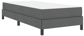 vidaXL Κρεβάτι με ελατήρια Άλλο Σκούρο γκρι 90 x 190 cm ύφασμα