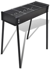 Ψησταριά BBQ για κάρβουνα Βάση ορθογώνια 75 x 28 cm - Μαύρο