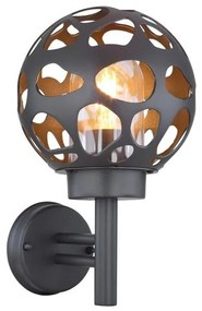 Απλίκα Φωτιστικό Τοίχου 1xE27 Ανθρακί IP44 Hilario 31805 Globo Lighting-31805-Ανθρακί 31805