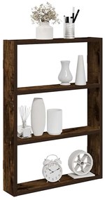 Ράφι τοίχου vidaXL Καπνιστή βελανιδιά 43x9x60 cm Κατασκευασμένο ξύλο