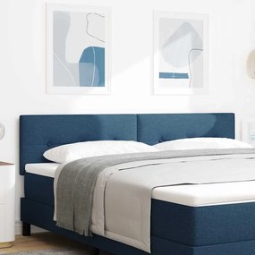 vidaXL LED Κεφαλάρι με Υφασμάτινη Επένδυση Μπλε 90 εκ.
