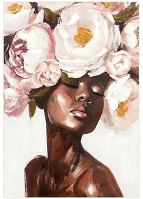 Πίνακας Καμβάς Woman With Flowers 166-224-048 70x3x100cm Multi Κάθετοι Καμβάς