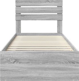 vidaXL Σκελετός Κρεβατιού Γκρι Sonoma 100 x 200 cm