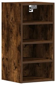 vidaXL κρεμαστό ντουλάπι Riga καπνιστή δρυς 30x29,5x60 cm
