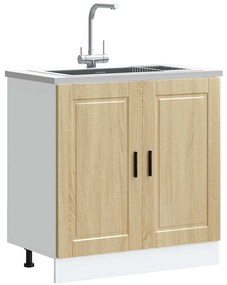 vidaXL Ντουλάπι βάσης νεροχύτη Porto Δρυς sonoma 80x46x81,5 cm