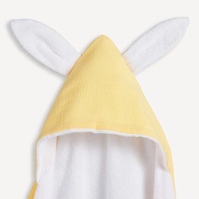 Βαμβακερή βρεφική κάπα μπάνιου KUMLA αυτάκια λαγού
