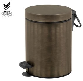 Χαρτοδοχείο 5lt  Χρώμα Dark Bronze Mat Soft Closιng Sanco Waste Bins 90680-DM25