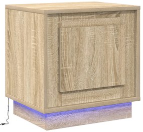 vidaXL κομοδίνα  με LED φωτισμό 2 τεμ Σονομά 44x34,5x45 εκ