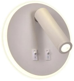 Απλίκα Φωτιστικό Τοίχου Led Λευκό Iris1 145-22050 Eurolamp-145-22050-Λευκό 145-22050