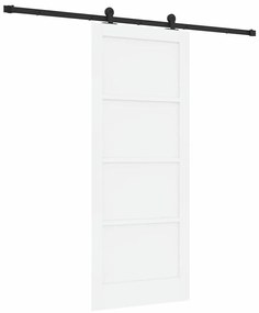 vidaXL Συρόμενη Πόρτα ORKDAL Λευκό και μαύρο 83 x 202 εκ.