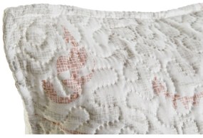 Μαξιλάρι DKD Home Decor Λευκό πολυεστέρας Λουλουδάτο 60 x 10 x 40 cm