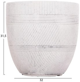 Σετ 4τεμ. Γλάστρες Στρόγγυλες GARDENER C4719 Fiberclay - Χρώμα Cement Φ44x43Υ εκ. 44x44x43 εκ.