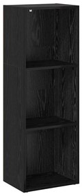vidaXL Βιβλιοθήκη Μαύρη δρυς 40 x 30 x 114 εκ. Επεξεργασμένο ξύλο