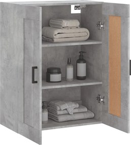 vidaXL Ντουλάπι Επιτοίχιο Γκρι Σκυροδεμ. 69,5x34x90 εκ. Επεξεργ. Ξύλο