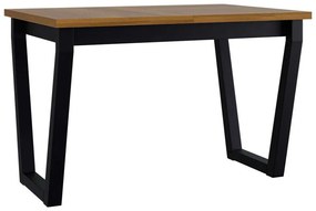 Τραπέζι Επεκτεινόμενο Icon II 162665709 140/180x80x75cm Natural-Black Μέταλλο,Ξύλο