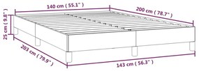 Πλαίσιο Κρεβατιού Λευκό 140x200 εκ. από Συνθετικό Δέρμα - Λευκό