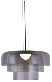 Φωτιστικό Οροφής Κρεμαστό 4068 Led 12W 3000Κ 1644lm 42x23cm Smoky Inlight