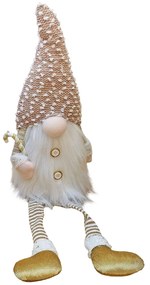 Άγιος gnome λευκός μακρυά πόδια 70cm Xmasfest 1133715 93-3695