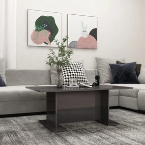 vidaXL Τραπεζάκι Σαλονιού Γυαλιστερό Γκρι 103,5x60x40 εκ. Μοριοσανίδα