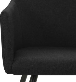 vidaXL Καρέκλες Τραπεζαρίας 2 τεμ. Μαύρες Υφασμάτινες