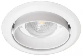 Χωνευτό Σποτ Φωτιστικό Ψευδοροφής Downlight LED 42W Μονή Περιστροφή 3000Κ Φ19,5cm Uno 195-G Interlight-19486-Ασημί 19486