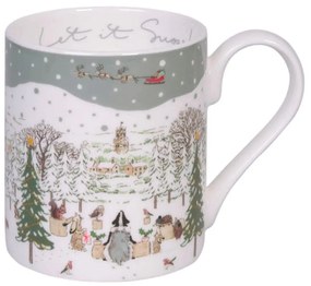 ΜΕΓΑΛΗ ΚΟΥΠΑ ΠΟΡΣΕΛΑΝΗΣ FINE BONE CHINA 425ml SOPHIE ALLPORT - FESTIVE FOREST (SCENE)