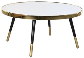 Τραπεζάκι Καφέ DKD Home Decor Glamour Χρυσό Ασημί Χάλυβας Καθρέφτης 82,5 x 82,5 x 40 cm