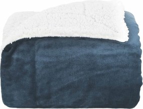 vidaXL Κουβέρτα Σκούρο μπλε 240 x 270 εκ. Μαλλί