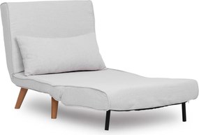 1-Seat Sofa-Bed Folde Single - Teddy Fabric - White White