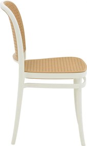 Καρέκλα Nereus pakoworld pp φυσικό-λευκό 45x43x84εκ