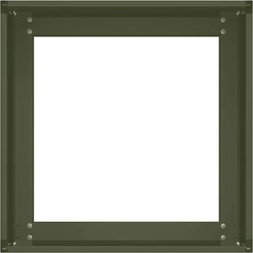 vidaXL Ζαρντινιέρα Λαδί 40x40x30 εκ. από Χάλυβα