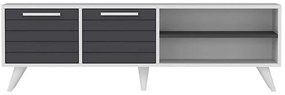 Έπιπλο Τηλεόρασης Noyan 327ODS1116 150x30x48cm White-Anthracite