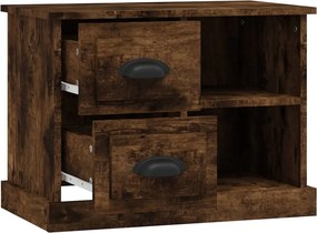 vidaXL Κομοδίνο Καπνιστή Δρυς 60 x 35,5 x 45 εκ.
