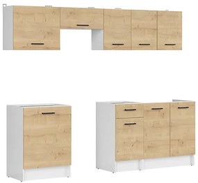 Σετ κουζίνας Boston 421, 240x45cm, 70 kg, Πλαστικοποιημένη μοριοσανίδα | Epipla1.gr