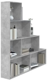 vidaXL Βιβλιοθήκη/Διαχωριστικό Γκρι Σκυροδ. 155x24x160 εκ. Επεξ. Ξύλο