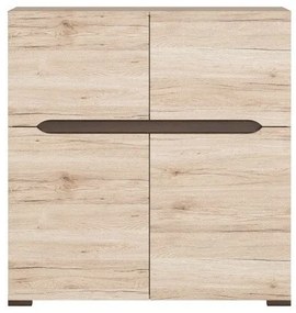 Ντουλάπι Boston P105, San remo δρυς, 105x100x42cm, Ράφια, Πλαστικοποιημένη μοριοσανίδα