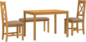 vidaXL Σετ τραπεζαρίας TIEL 4 τμχ. Γκρι 110 x 75 x 75 cm
