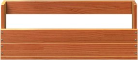 vidaXL Παπουτσοθήκη Επιτοίχια 2 τεμ. Μελί 59x8,5x23,5 εκ. Μασίφ Πεύκο