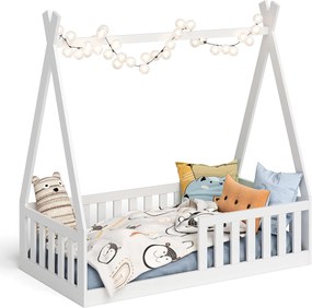 Κρεβάτι  Montessori Tipi με κάγκελα White  70x140cm  BC50044  BabyCute (Δώρο το Στρώμα)