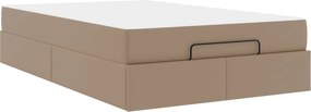 vidaXL Σκελετός κρεβατιού με στρώμα Άλλο 2 pcs Ώχρα PVC