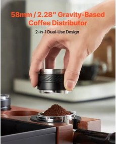 VEVOR 58mm Coffee Distributor 2-in-1 Adjustable Espresso Distributor for Home